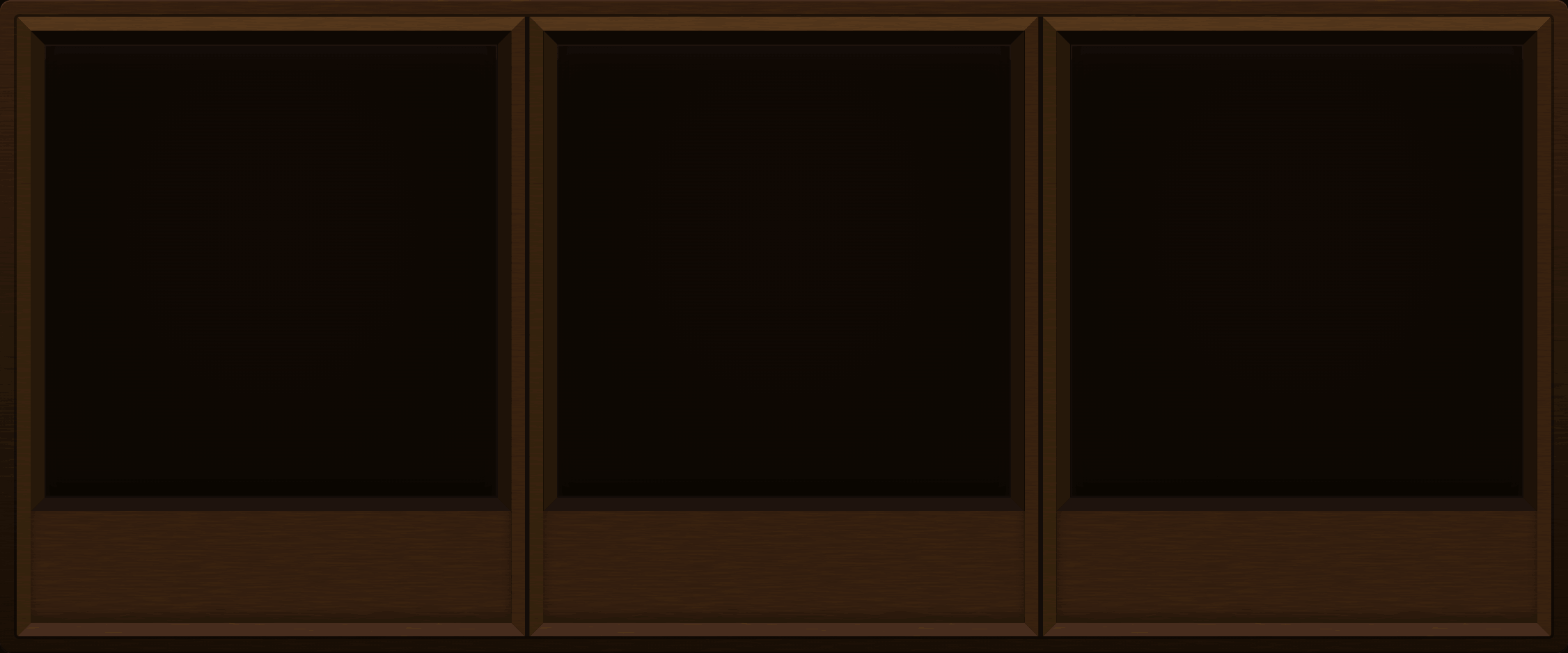 Smoked Walnut Display Case (1x3)